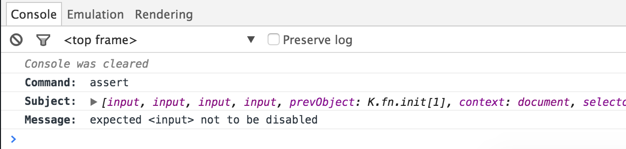 断言的 console.log