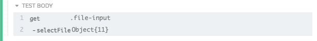 selectFile 的命令日志