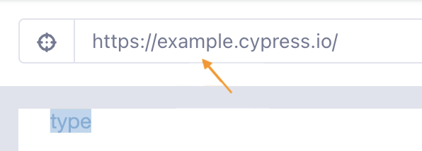 URL地址栏显示https://example.cypress.io/