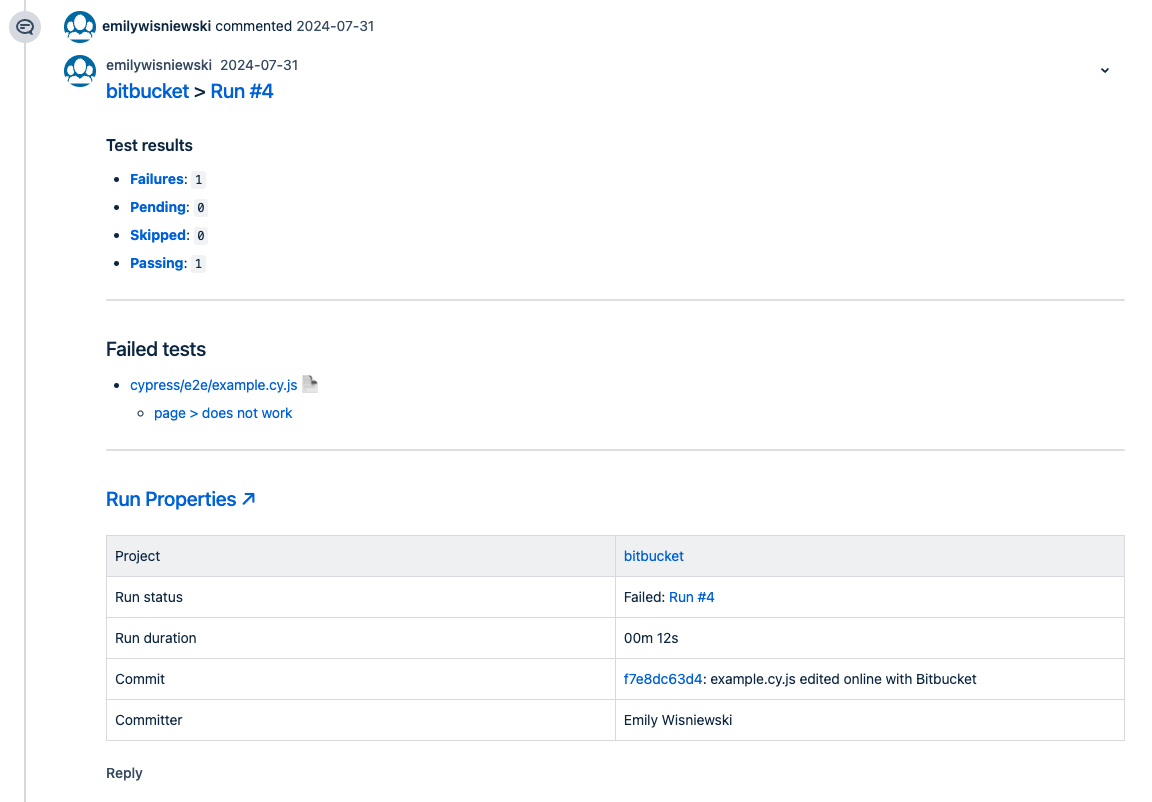 Bitbucket 合并请求评论