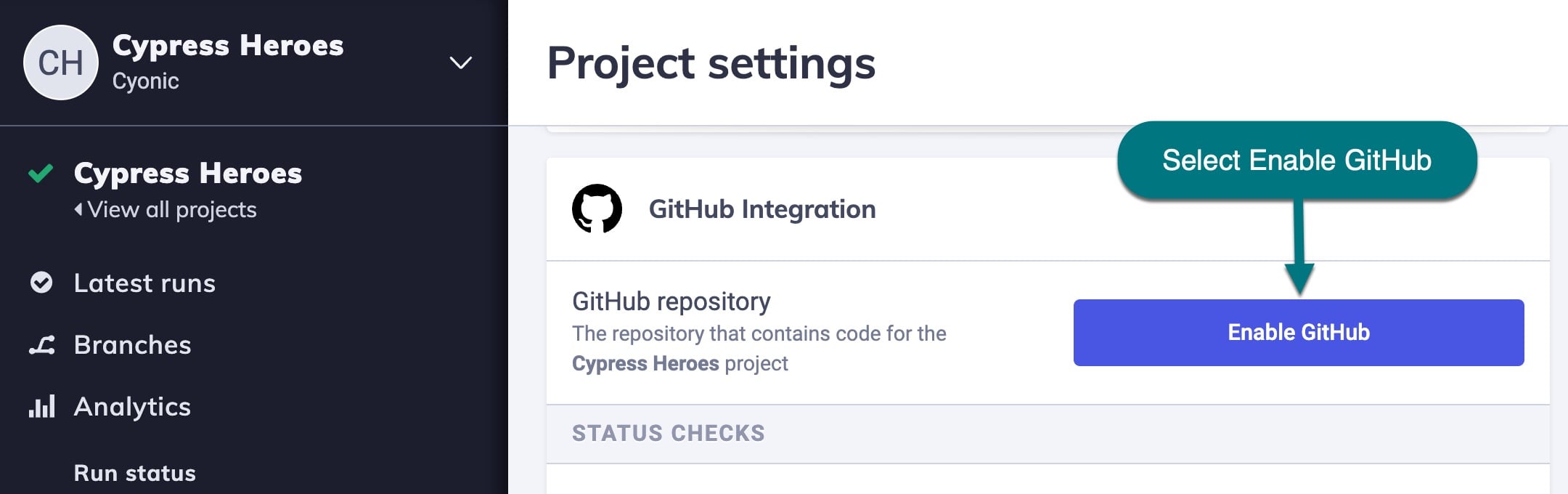 启用 GitHub