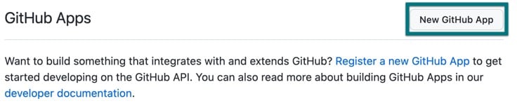 创建新 GitHub 应用