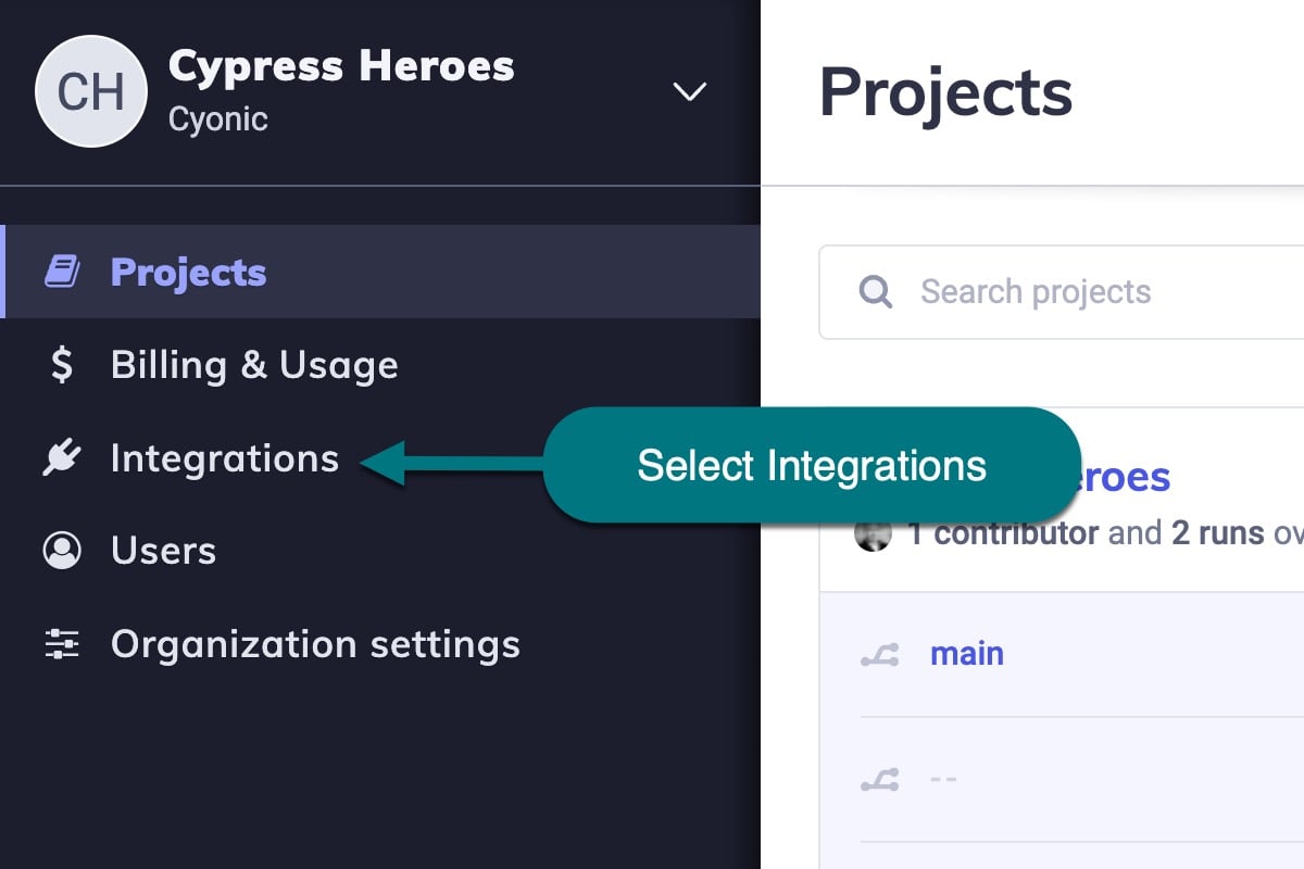 从集成安装 Cypress GitHub